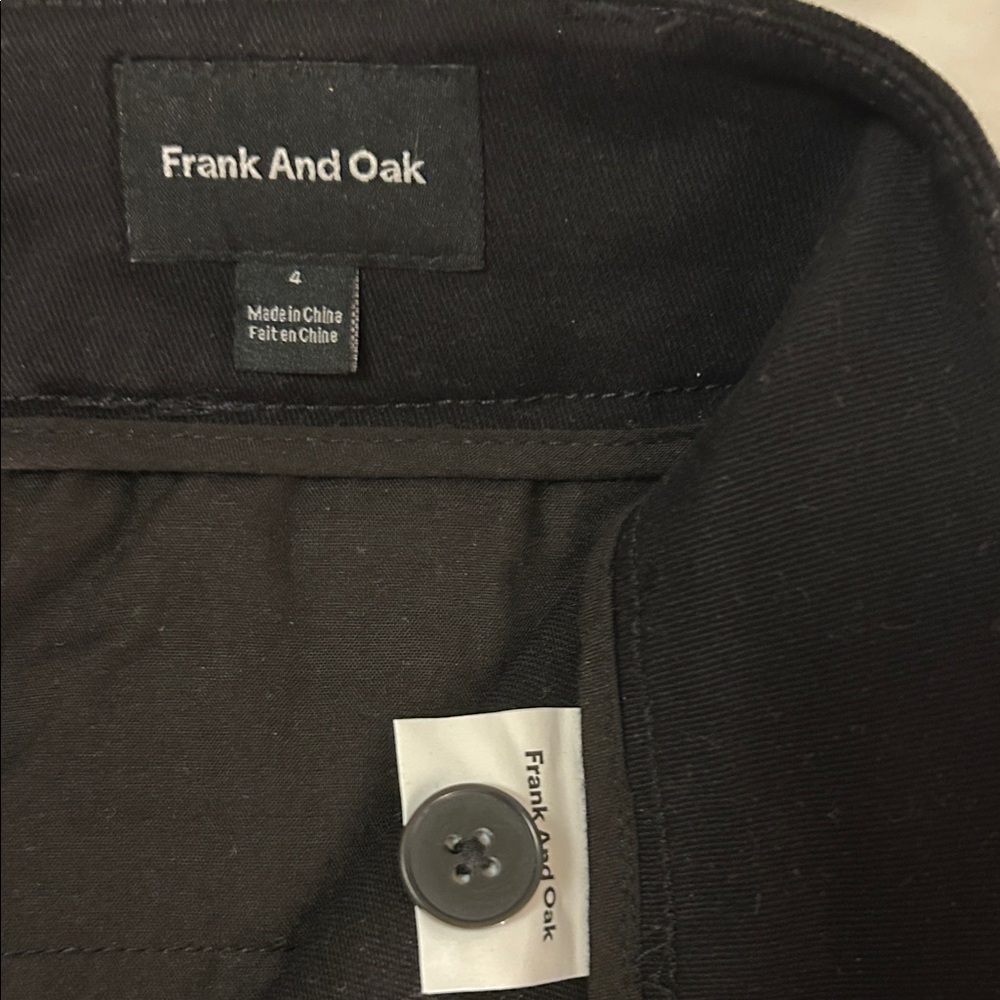 Black Wide-Leg Sailor Pants Frank & Oak sz4 - Picture 7 of 7